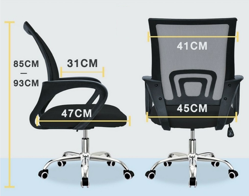 Kích thước chuẩn của một chiếc ghế xoay văn phòng