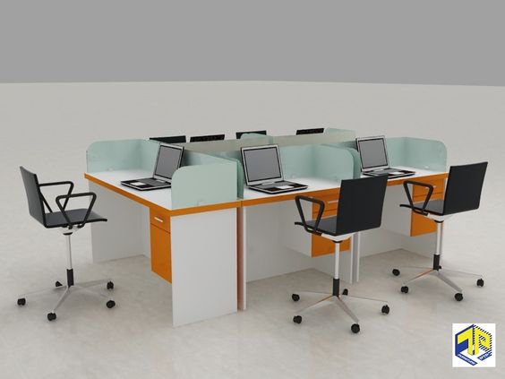 cụm bàn làm việc 6 người