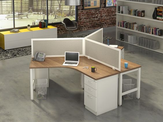 cụm bàn làm việc 3 chỗ
