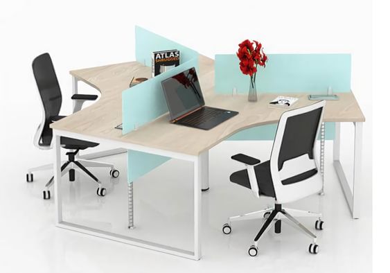 cụm bàn làm việc 3 người