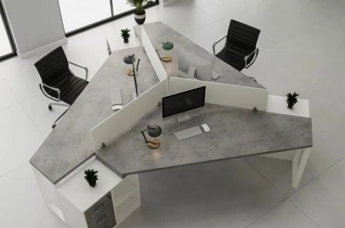 module bàn làm việc 3 người